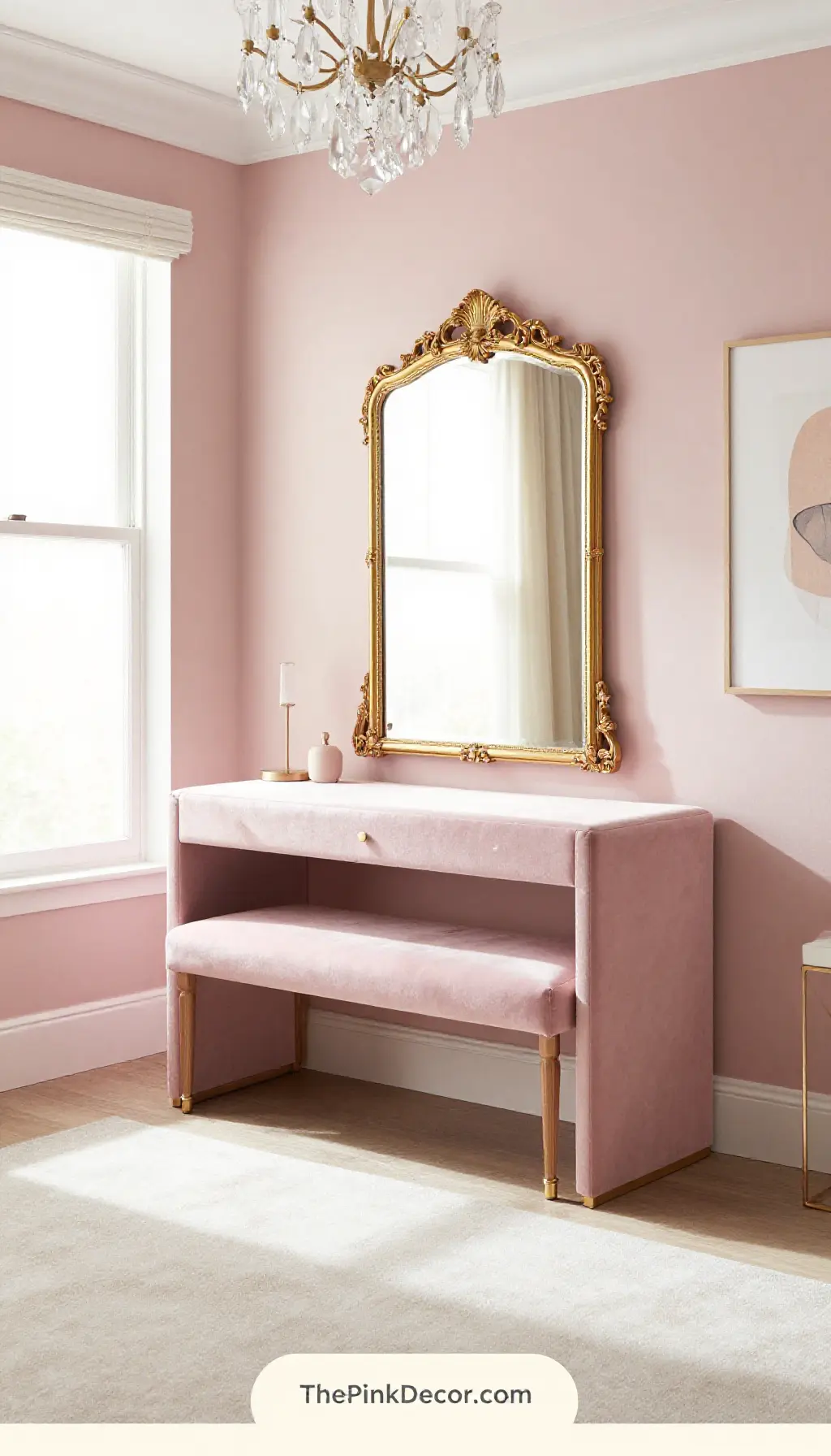 Complete Dressing Room with pink decor elements