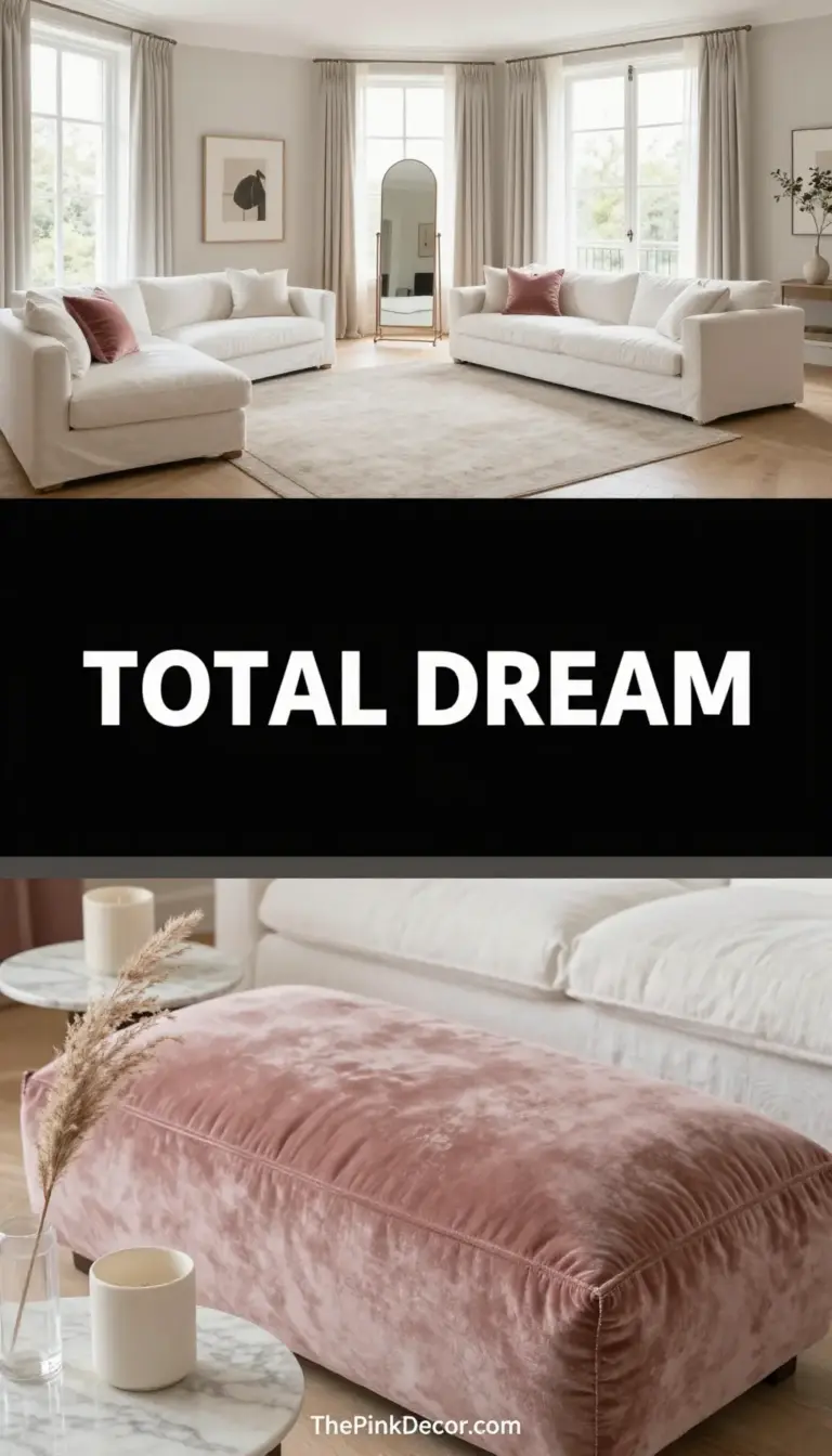 Dusty Rose Velvet Arched Accents - Dining Room - The Pink Decor