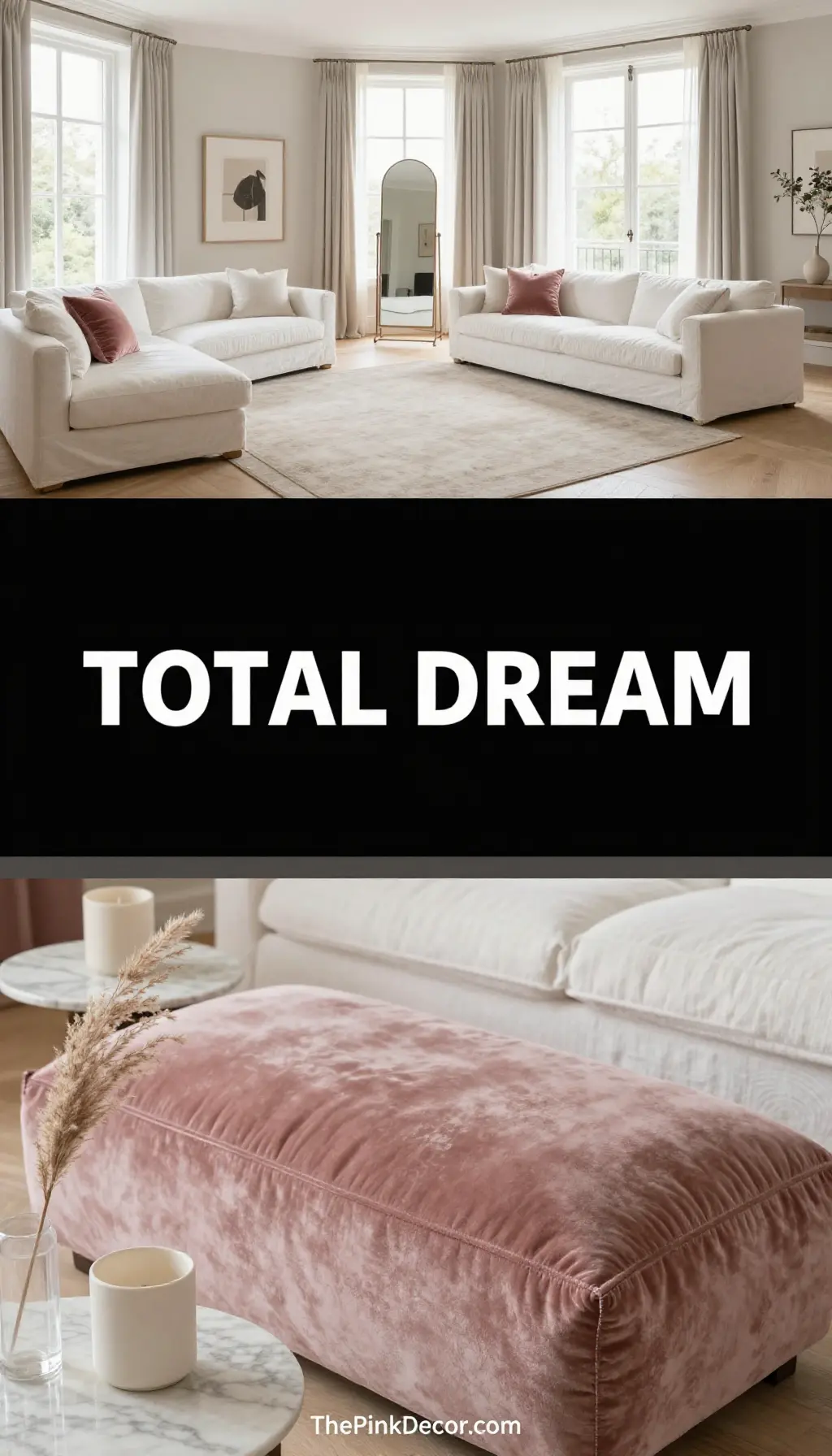 Dusty Rose Velvet Arched Accents - Dining Room - The Pink Decor