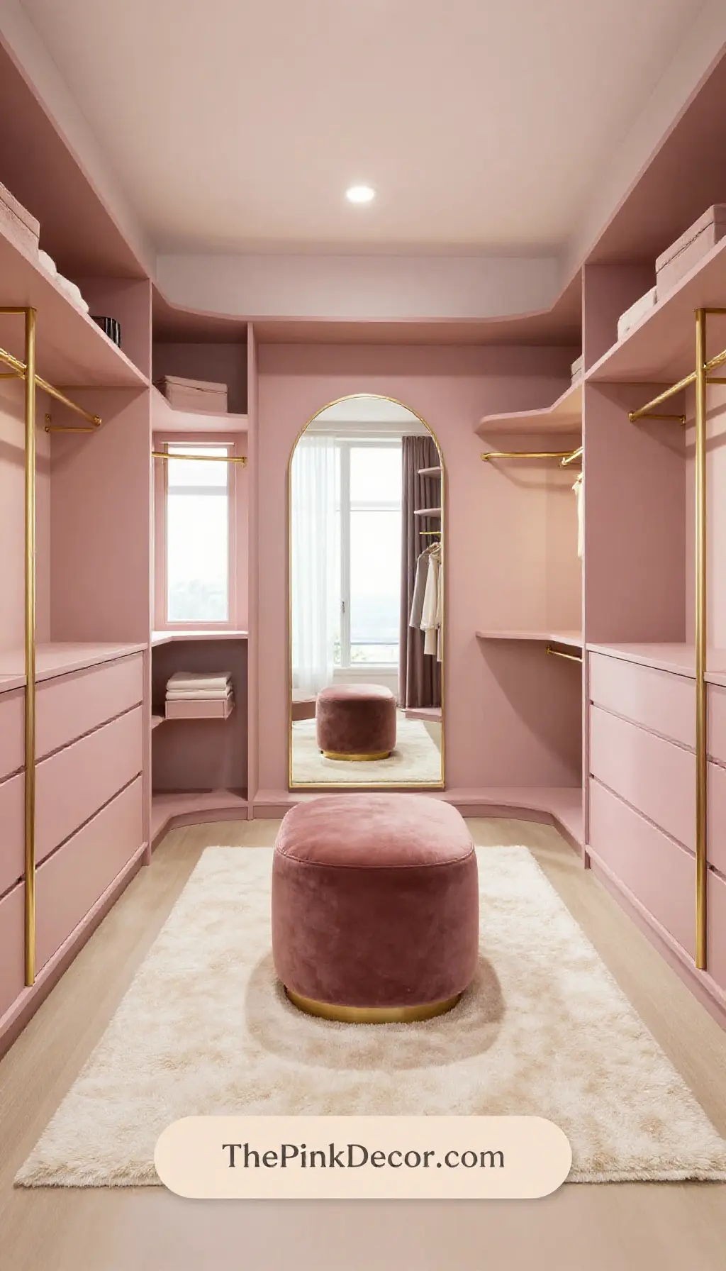 Complete Closet with pink decor elements