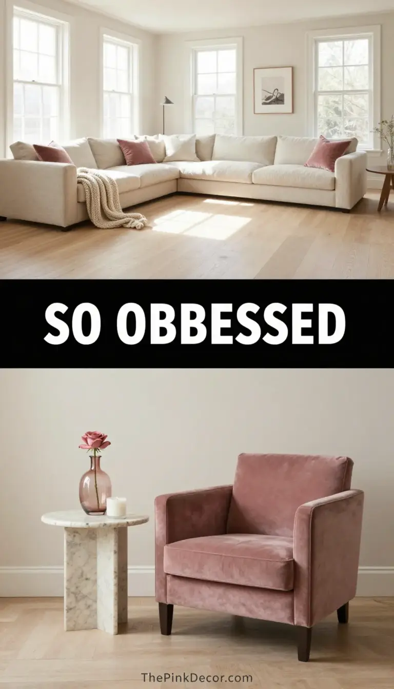 Monochromatic Dusty Rose Velvet Sanctuary - Bedroom - The Pink Decor