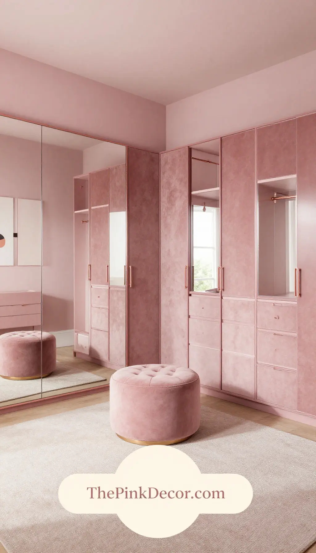 Complete Dressing Room with pink decor elements